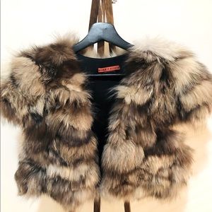 Alice and Olivia Cropped Fur Vest